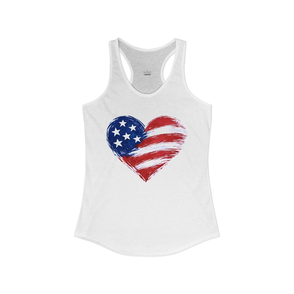 Heart Flag Ideal Racerback Tank