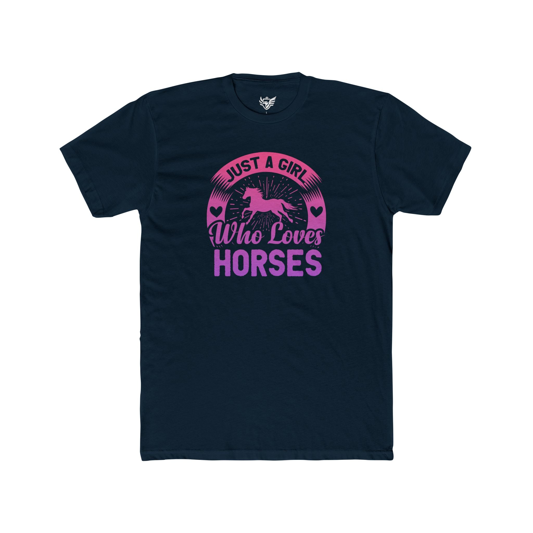 Just a Girl Who Loves Horses Cotton Crew Tee