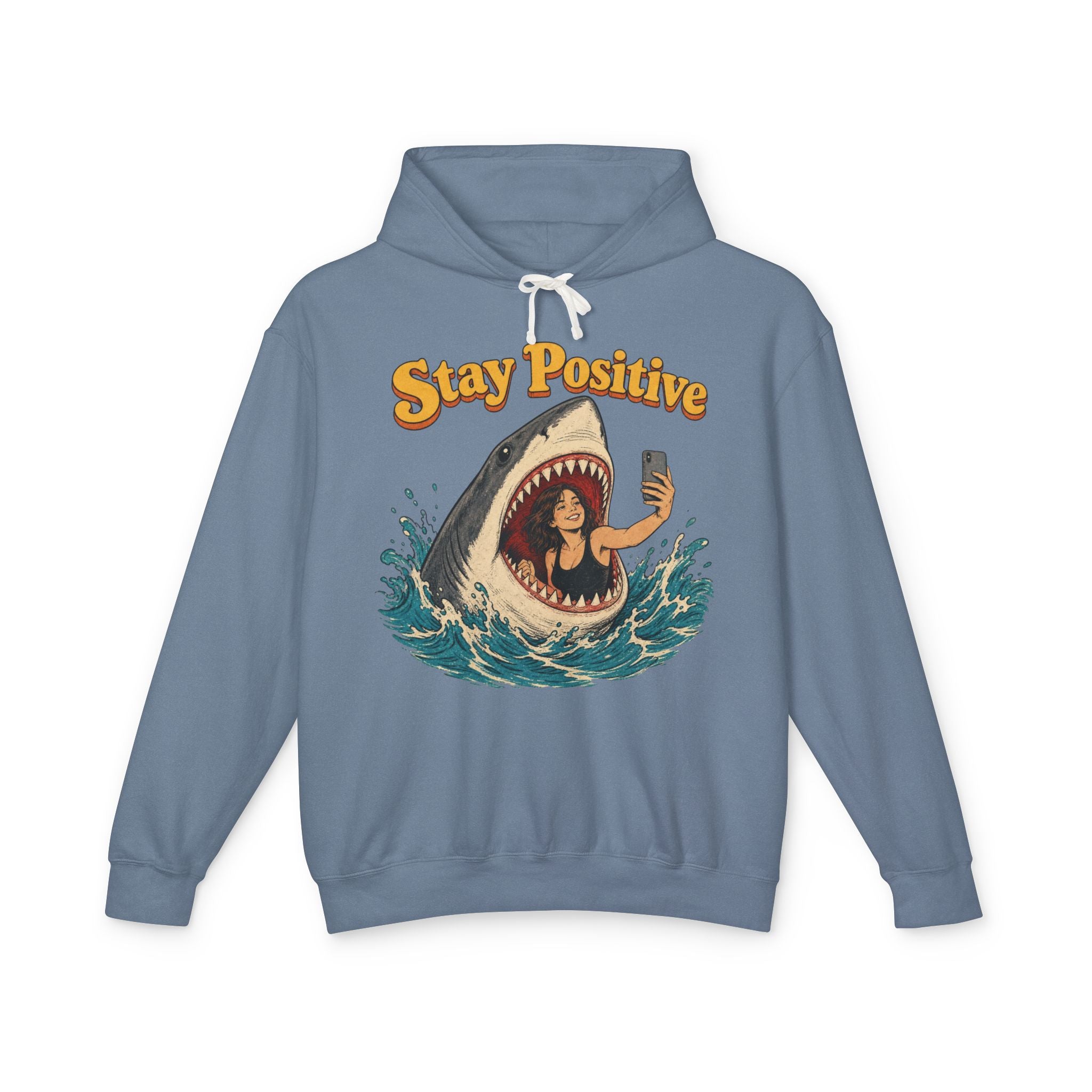 Stay Positive Lightweight Hooded Sweatshirt