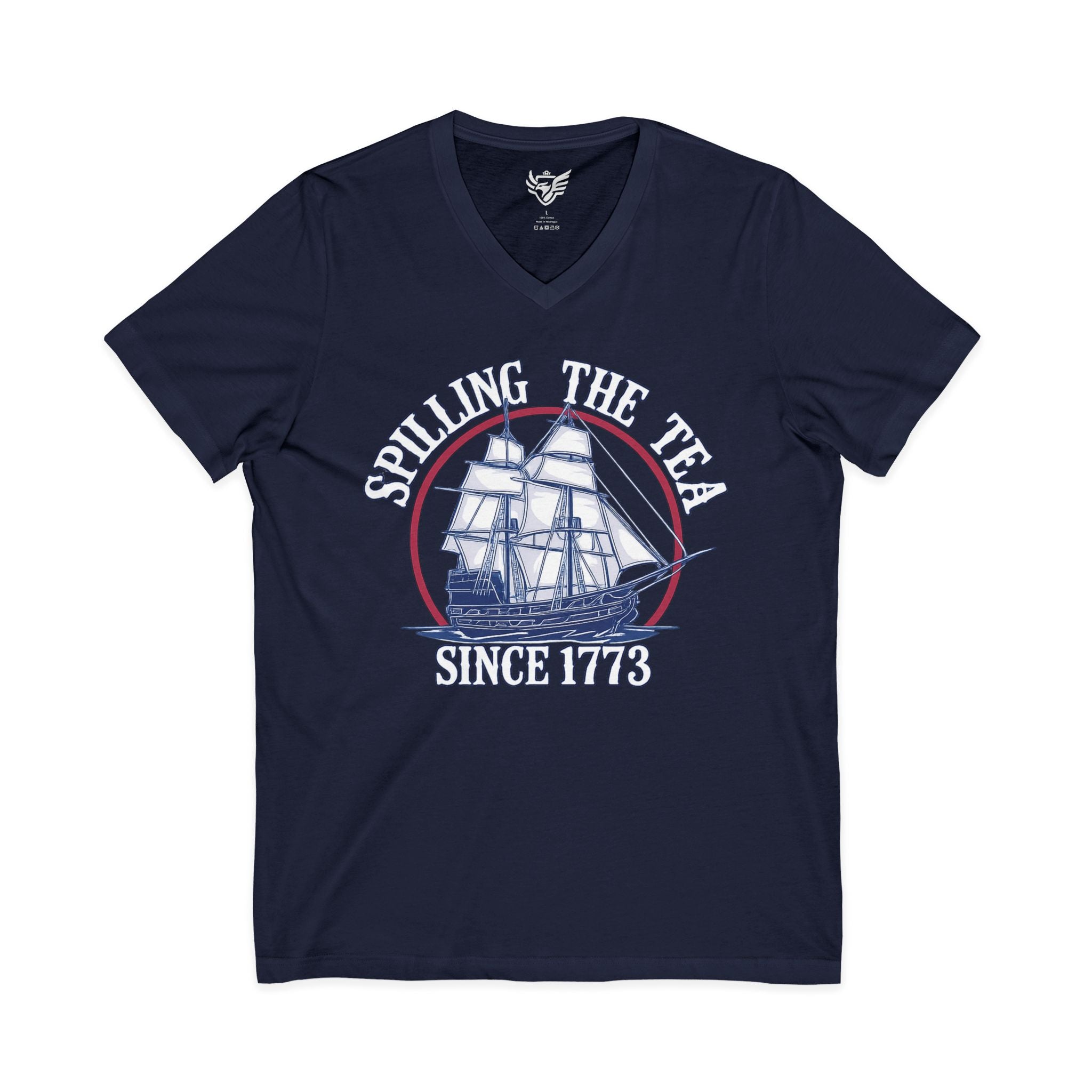 Spilling The Tea Jersey Short Sleeve V-Neck Tee