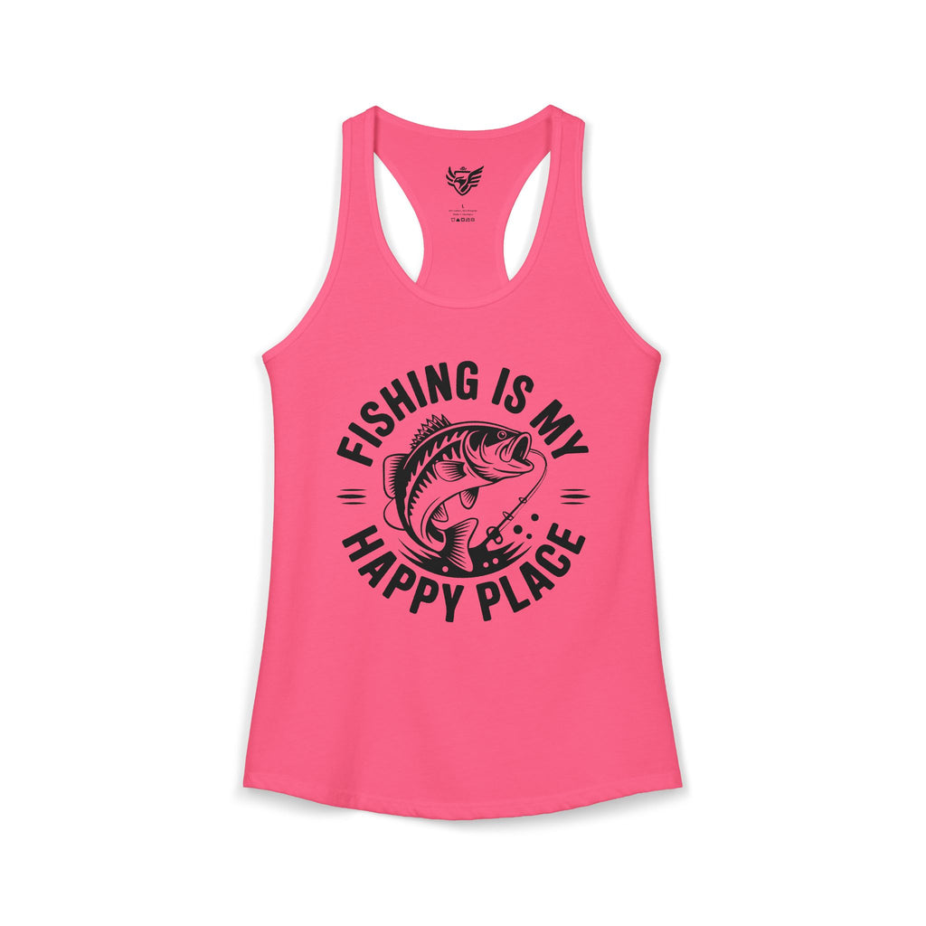 Fishing Is My Happy Place Ideal Racerback Tank