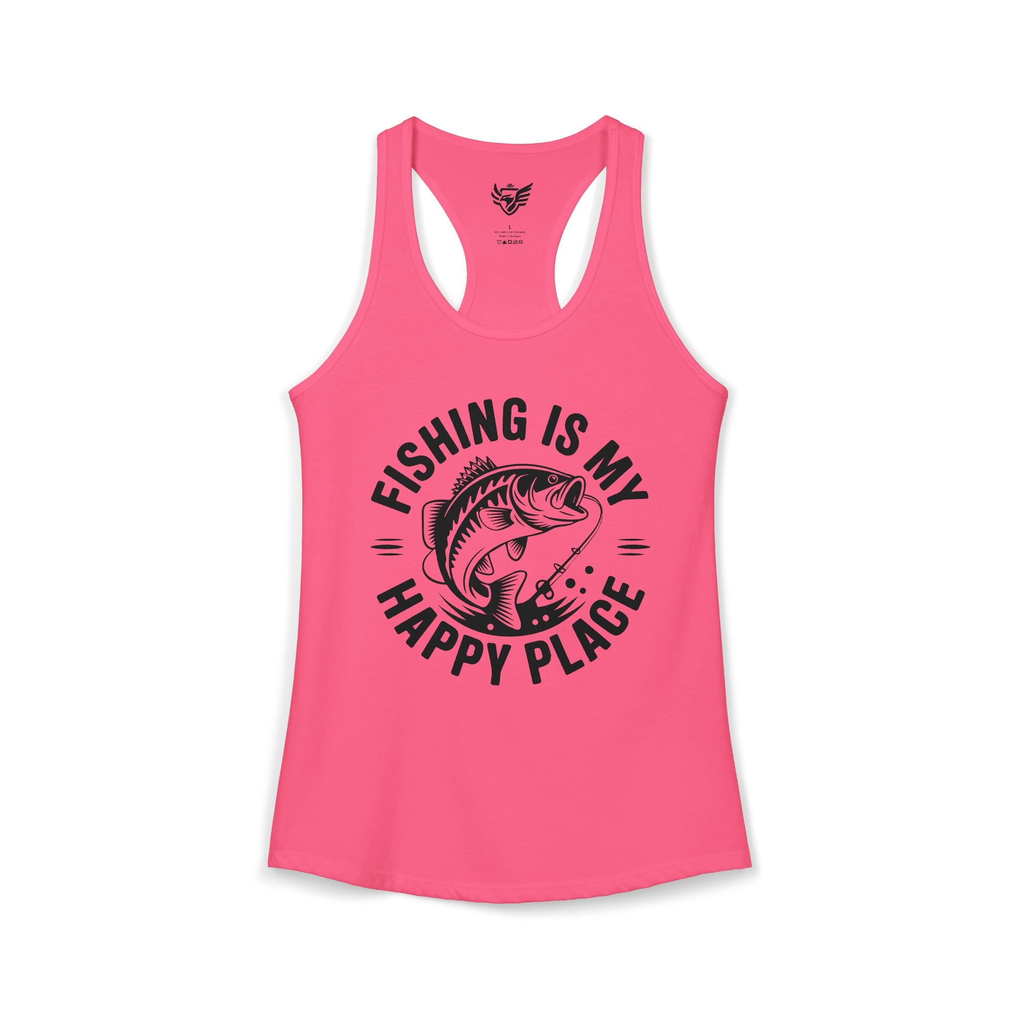 Fishing Is My Happy Place Ideal Racerback Tank