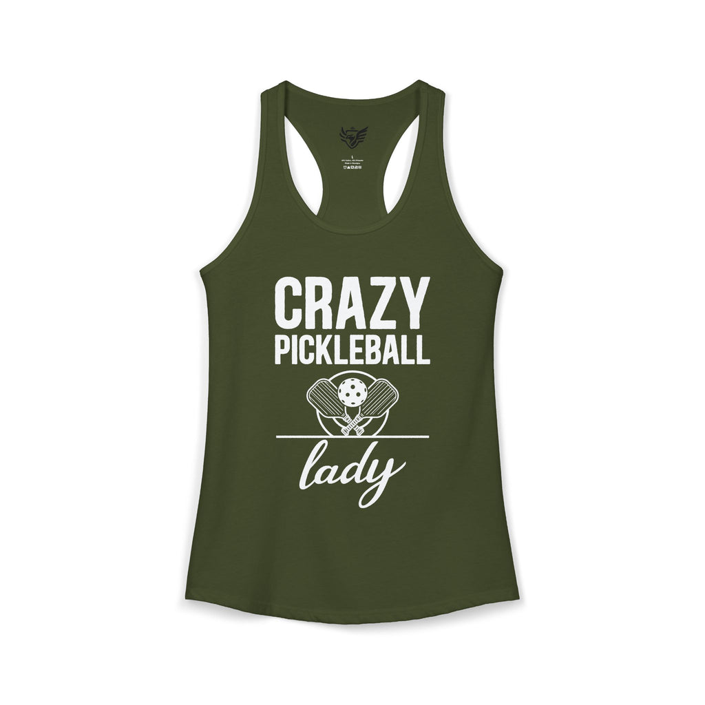 Crazy Pickleball Lady Ideal Racerback Tank