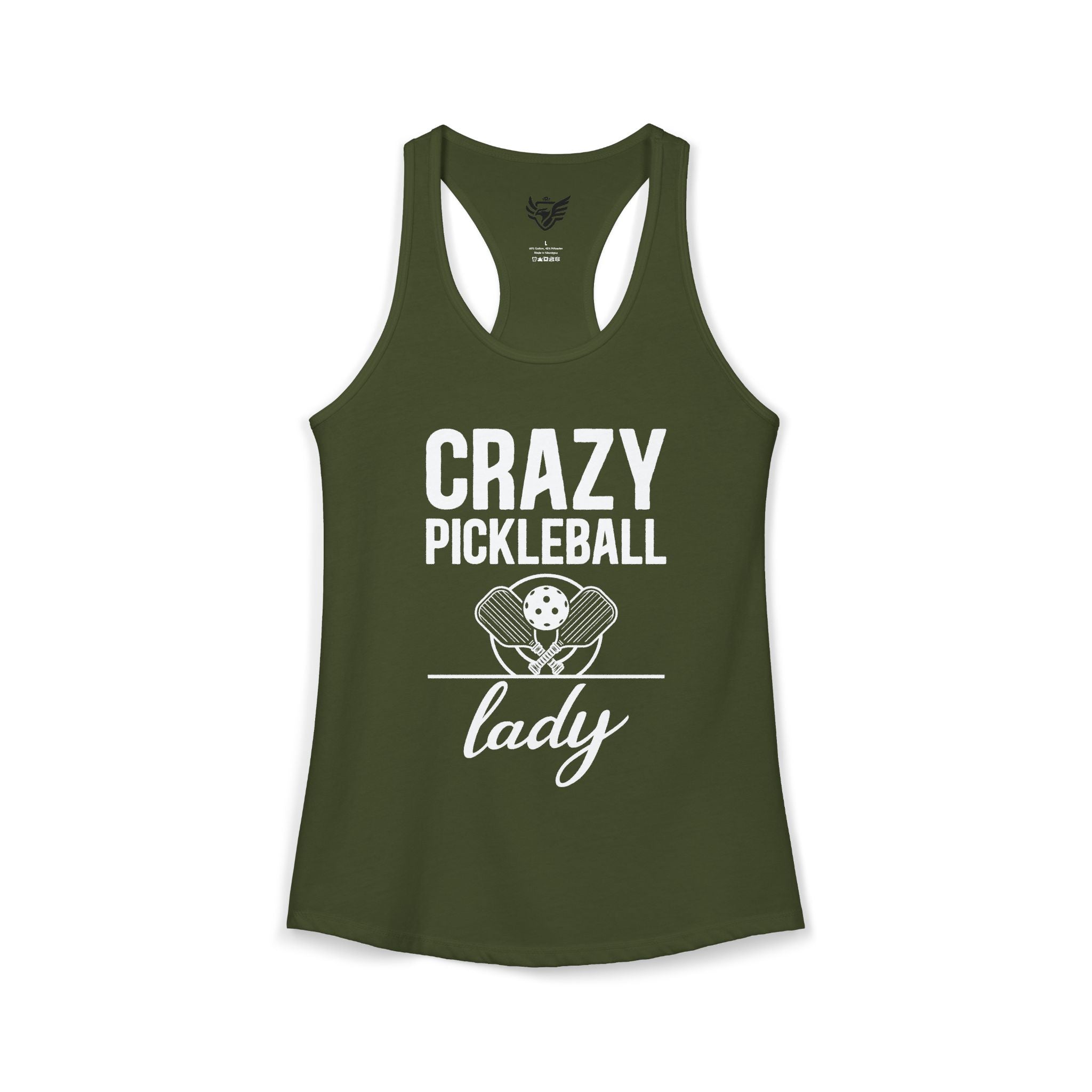 Crazy Pickleball Lady Ideal Racerback Tank