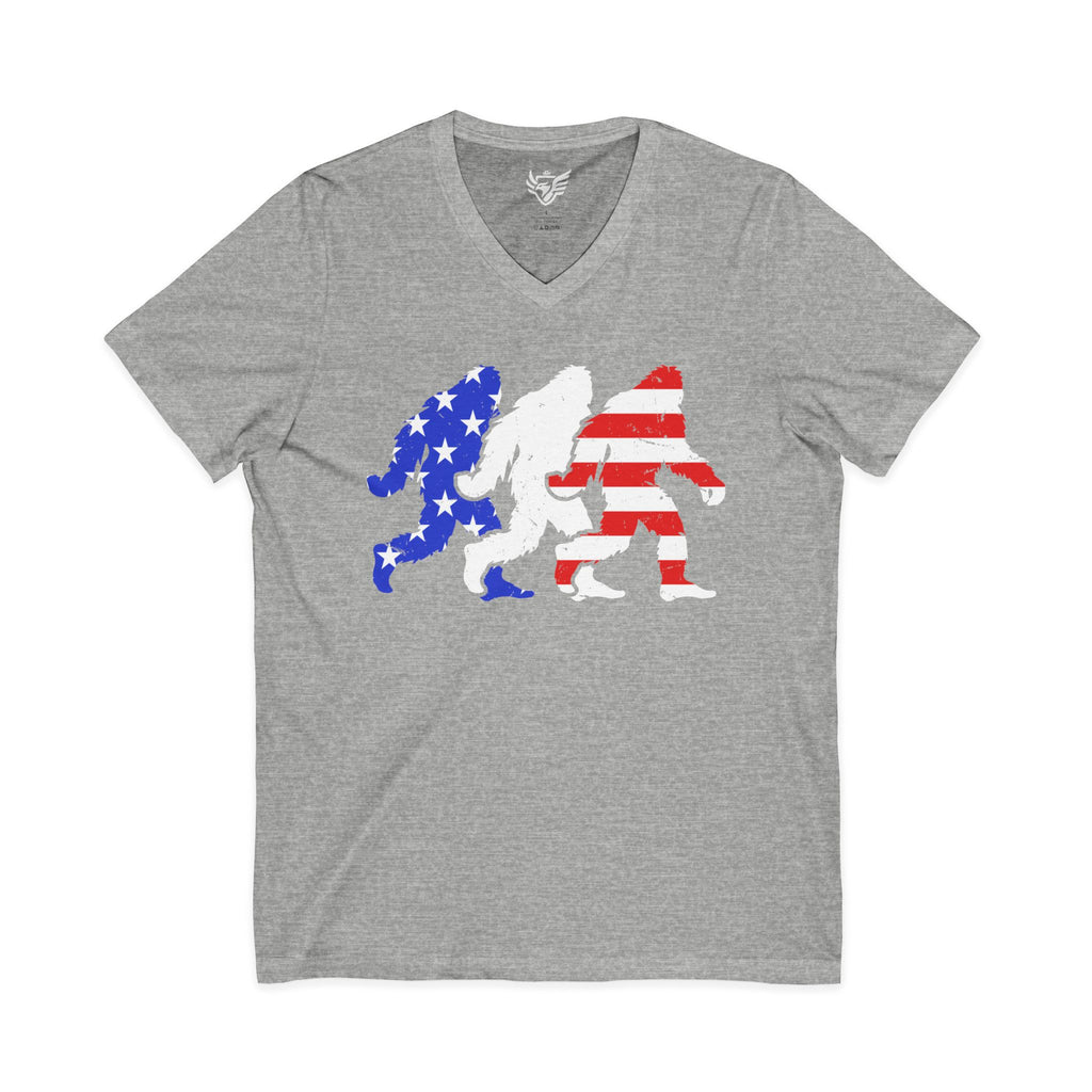 Big Foot USA Jersey Short Sleeve V-Neck Tee