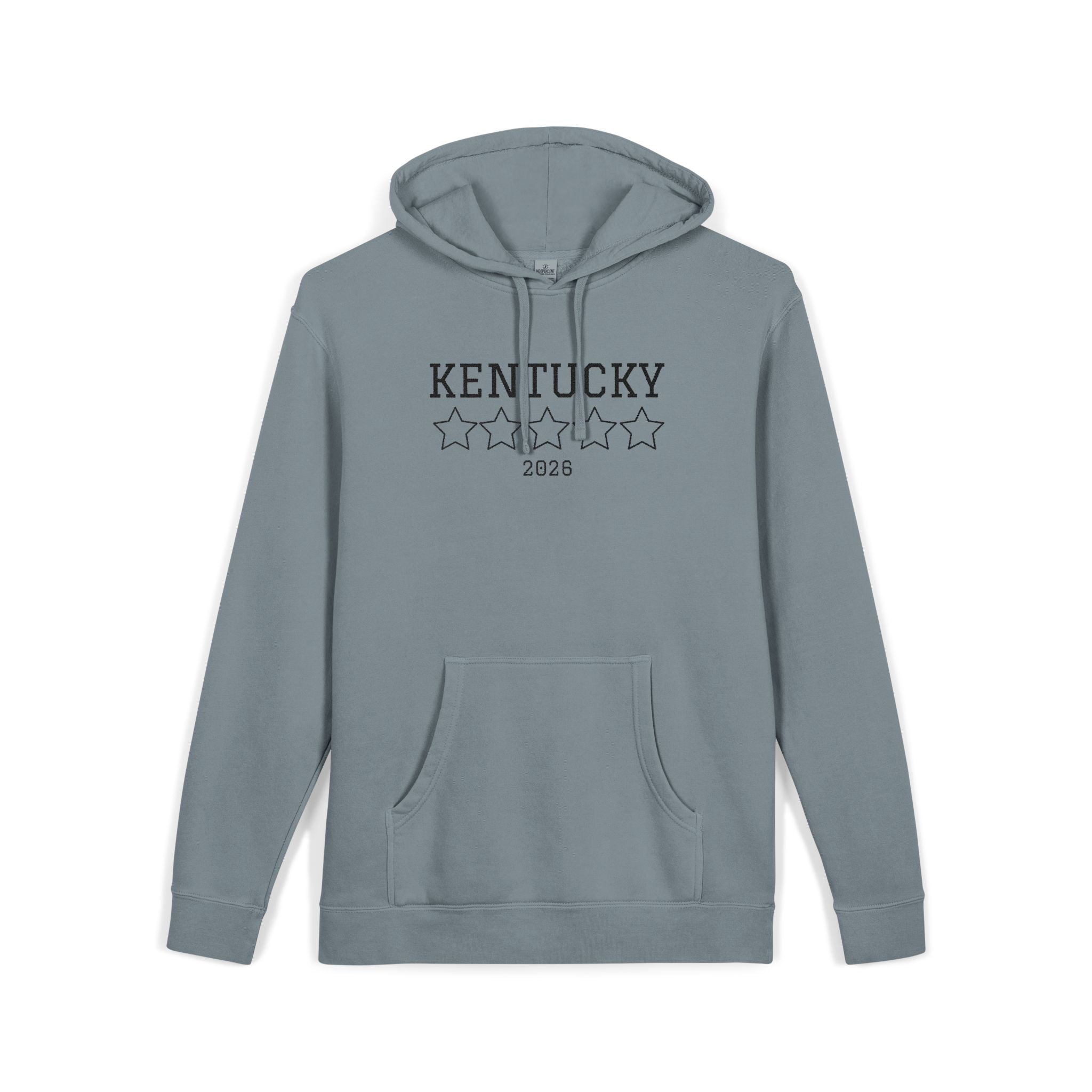 Unisex Embroidered KY Pigment-Dyed Hoodie