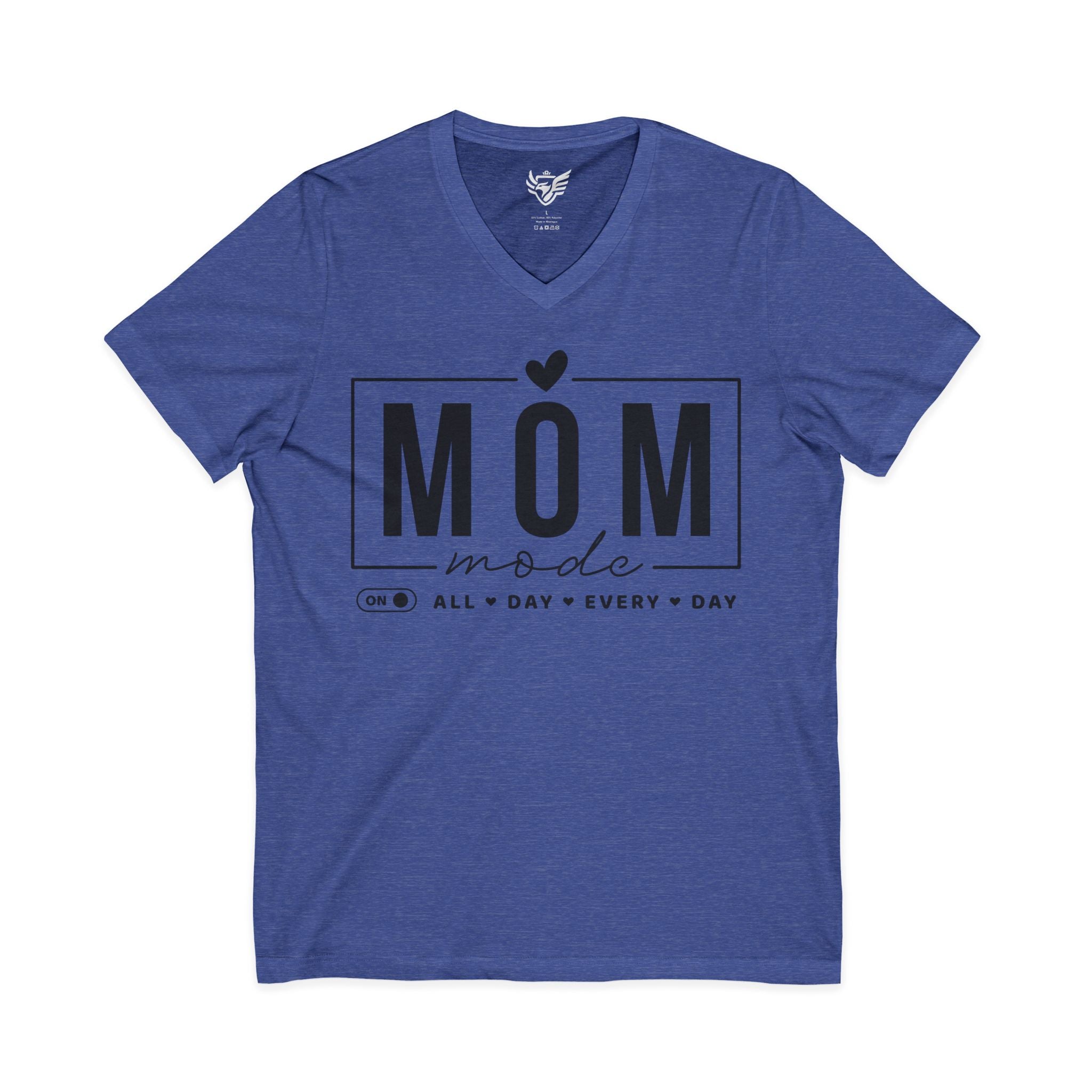 Mom Mode Jersey Short Sleeve V-Neck Tee