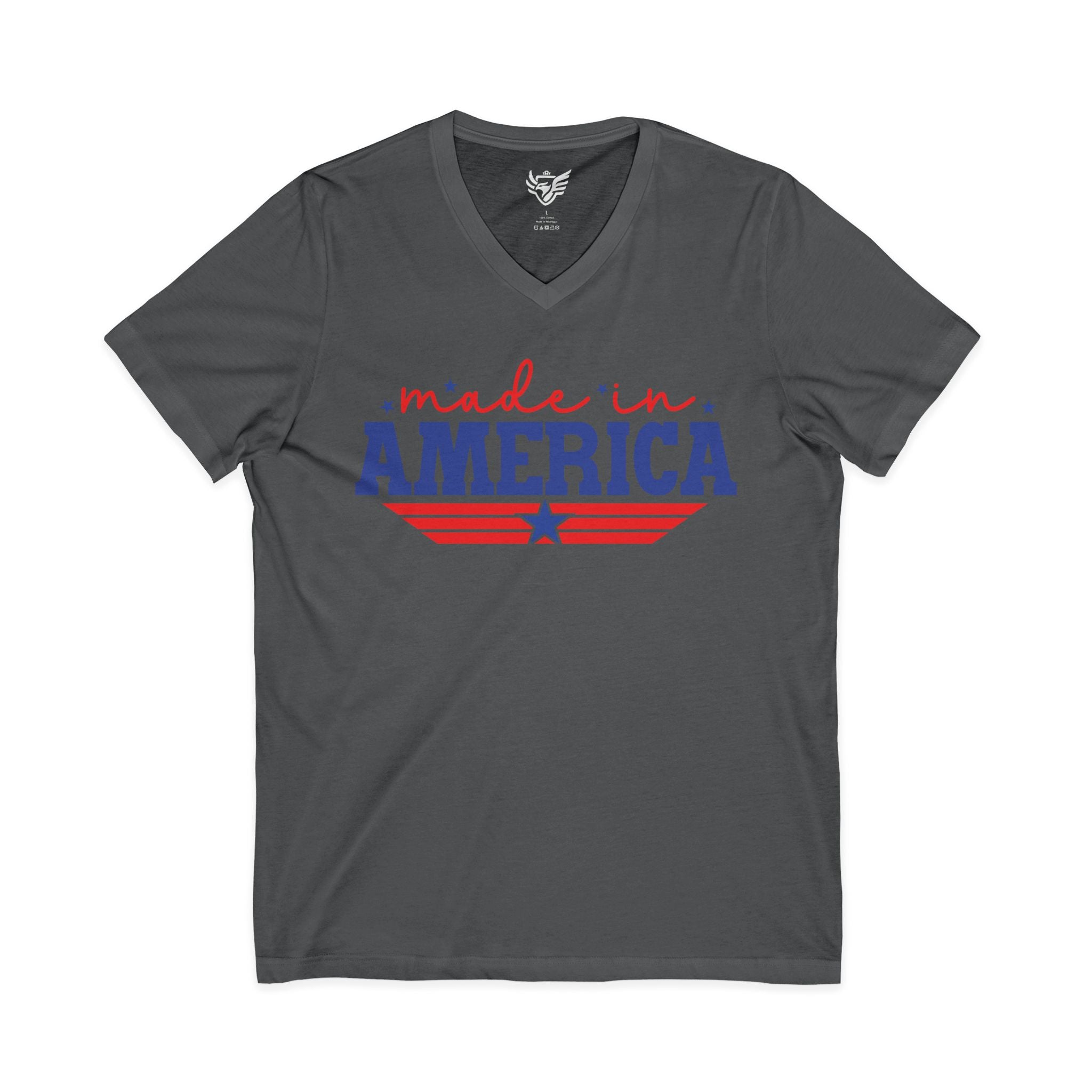 Made In America Jersey Short Sleeve V-Neck Tee