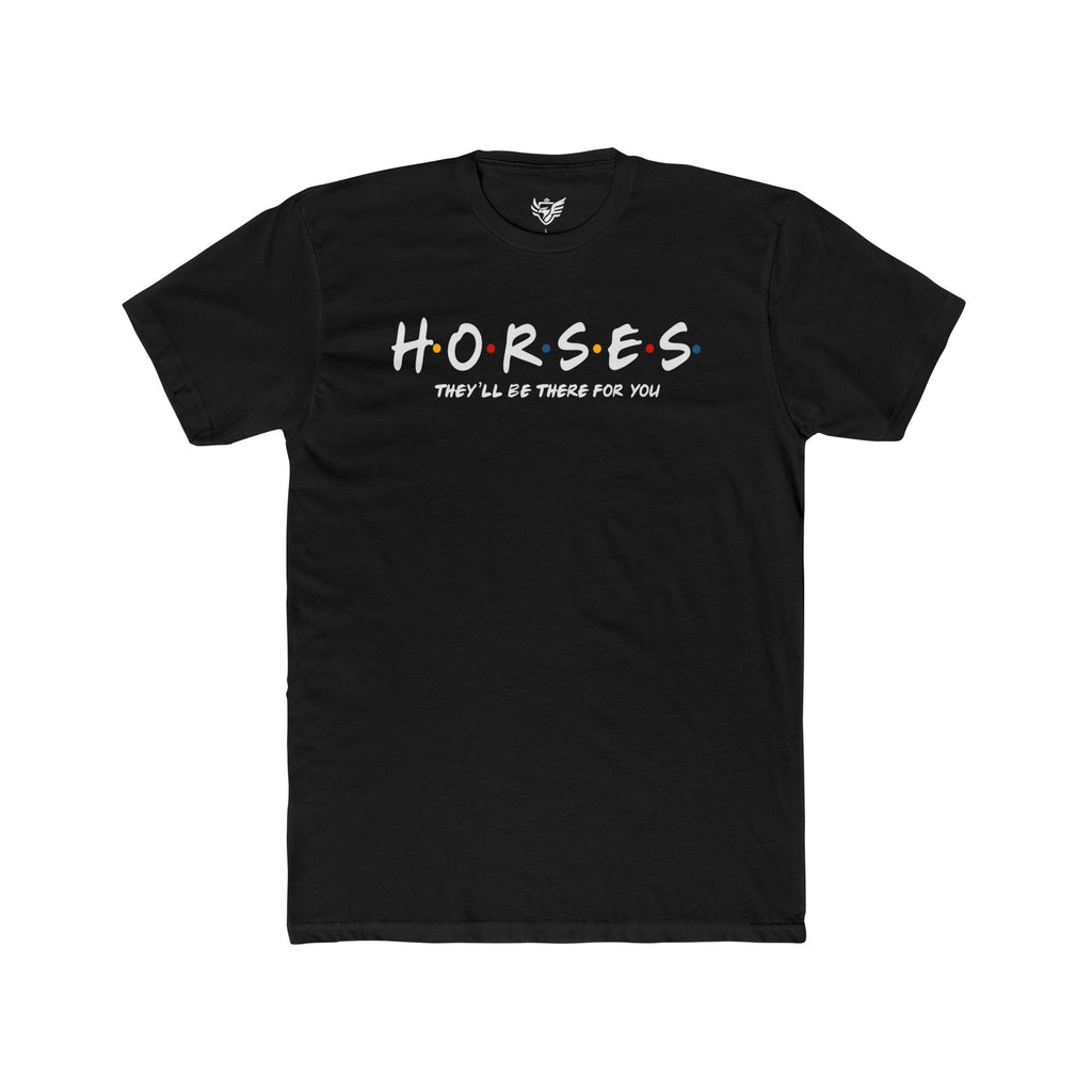 Horses, Friends Theme Cotton Crew Tee