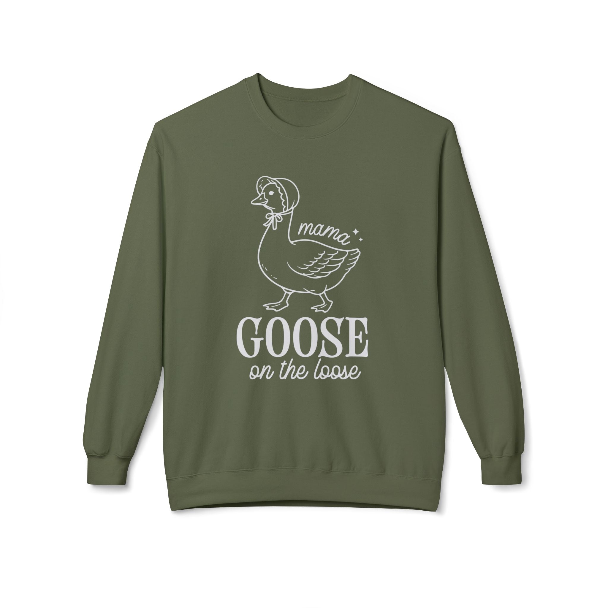 Mama Goose on the Loose Midweight Softstyle Fleece Crewneck Sweatshirt
