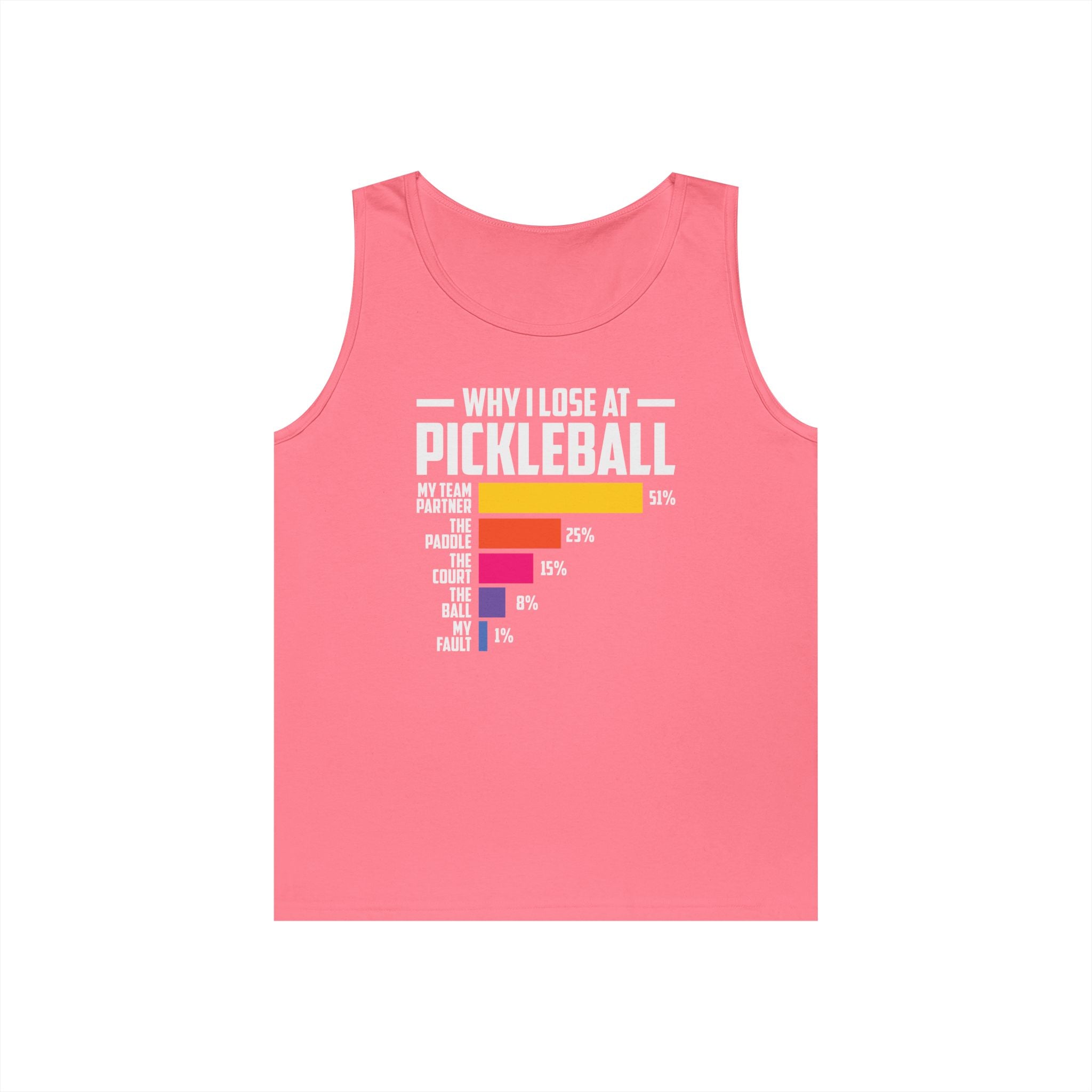 Why I Lose At Pickleball Heavy Cotton Tank Top