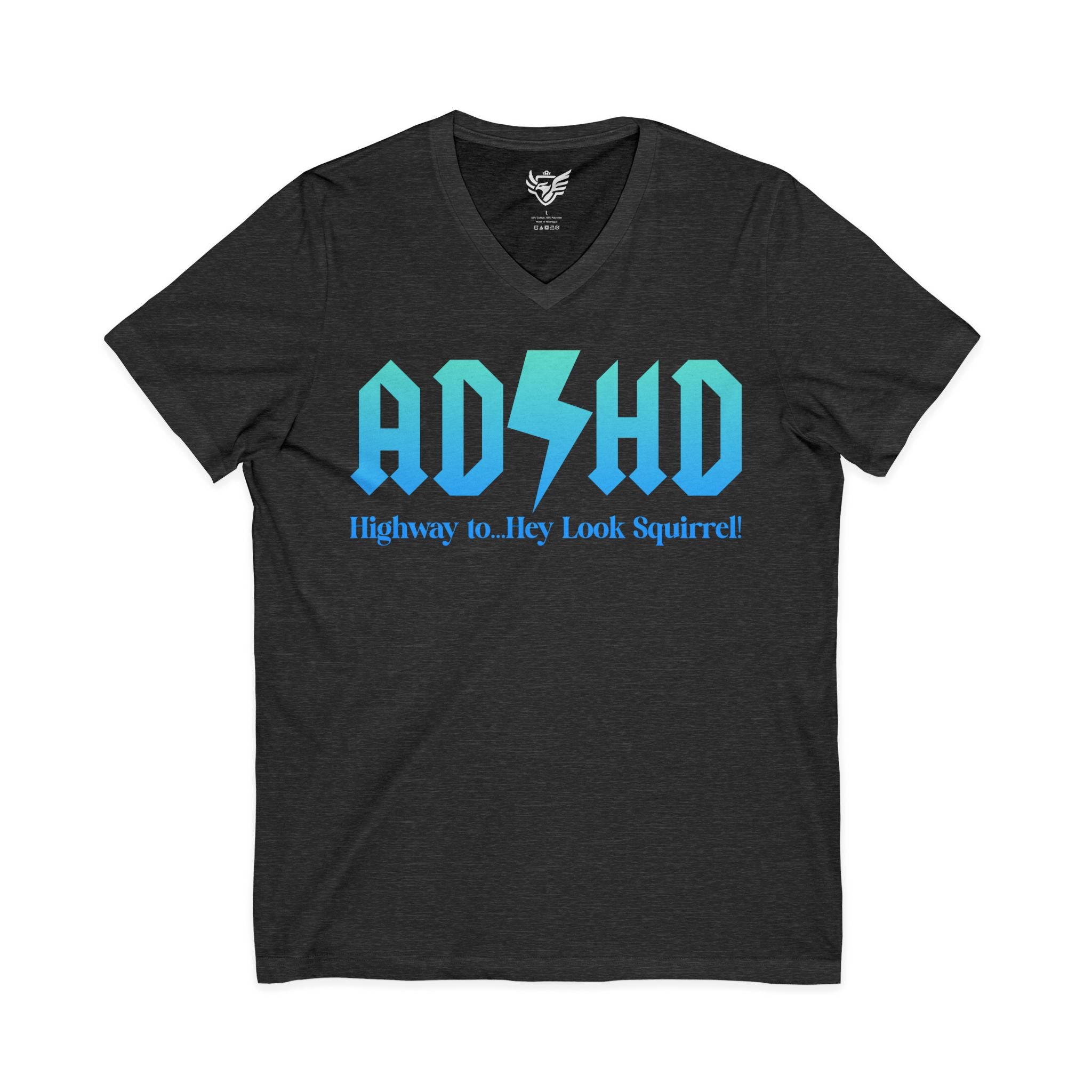 ADHD Highway to... Jersey Short Sleeve V-Neck Tee