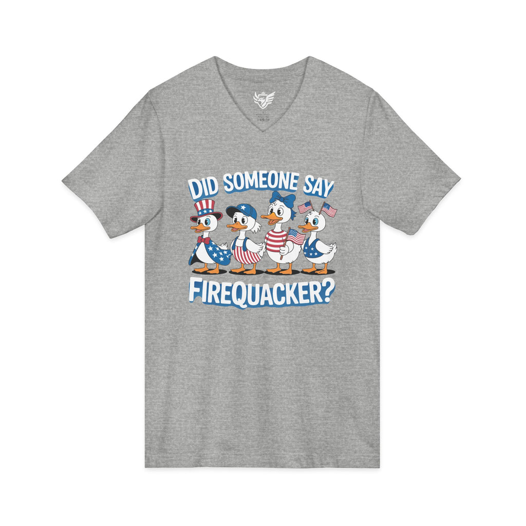 Firequackers Jersey Short Sleeve V-Neck Tee