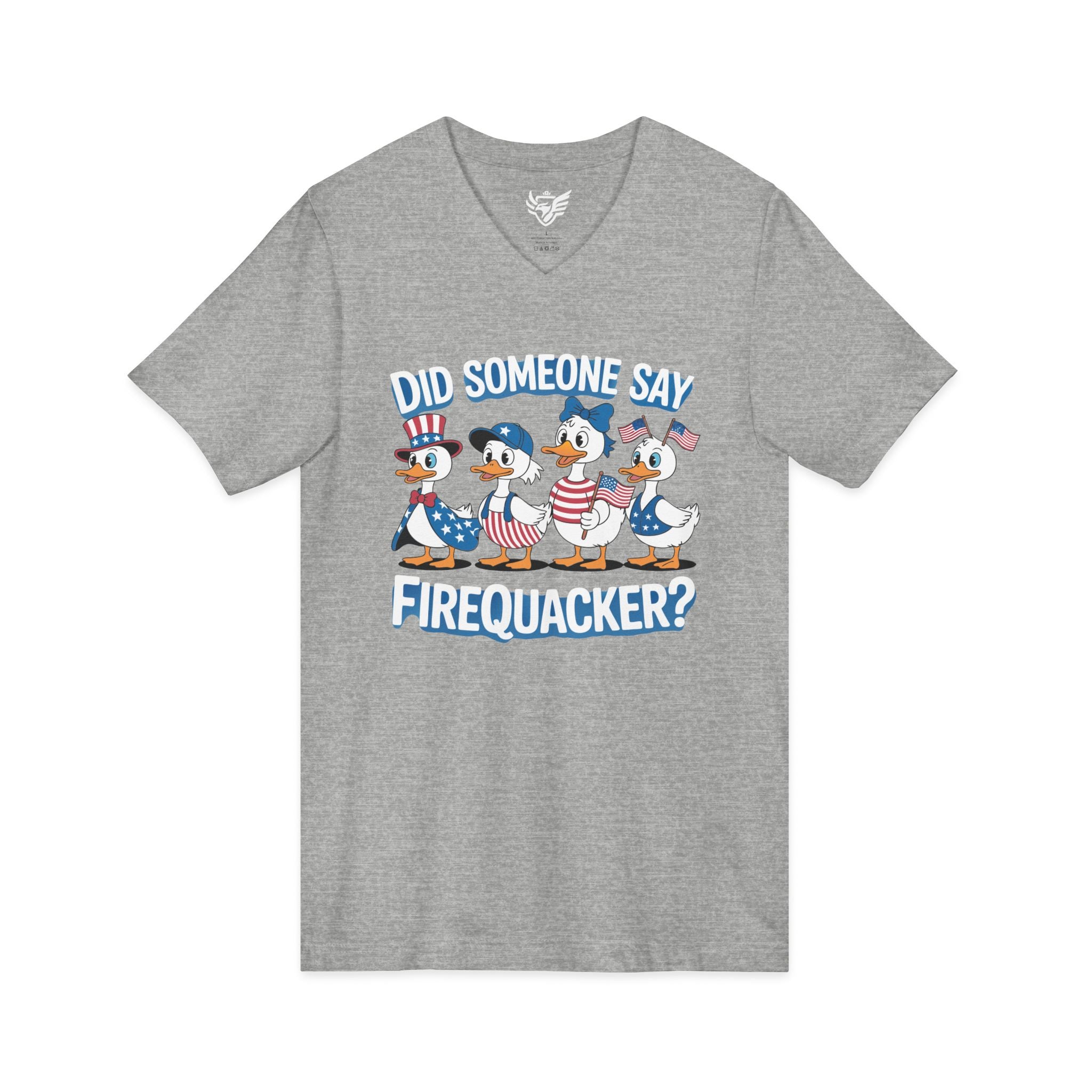 Firequackers Jersey Short Sleeve V-Neck Tee