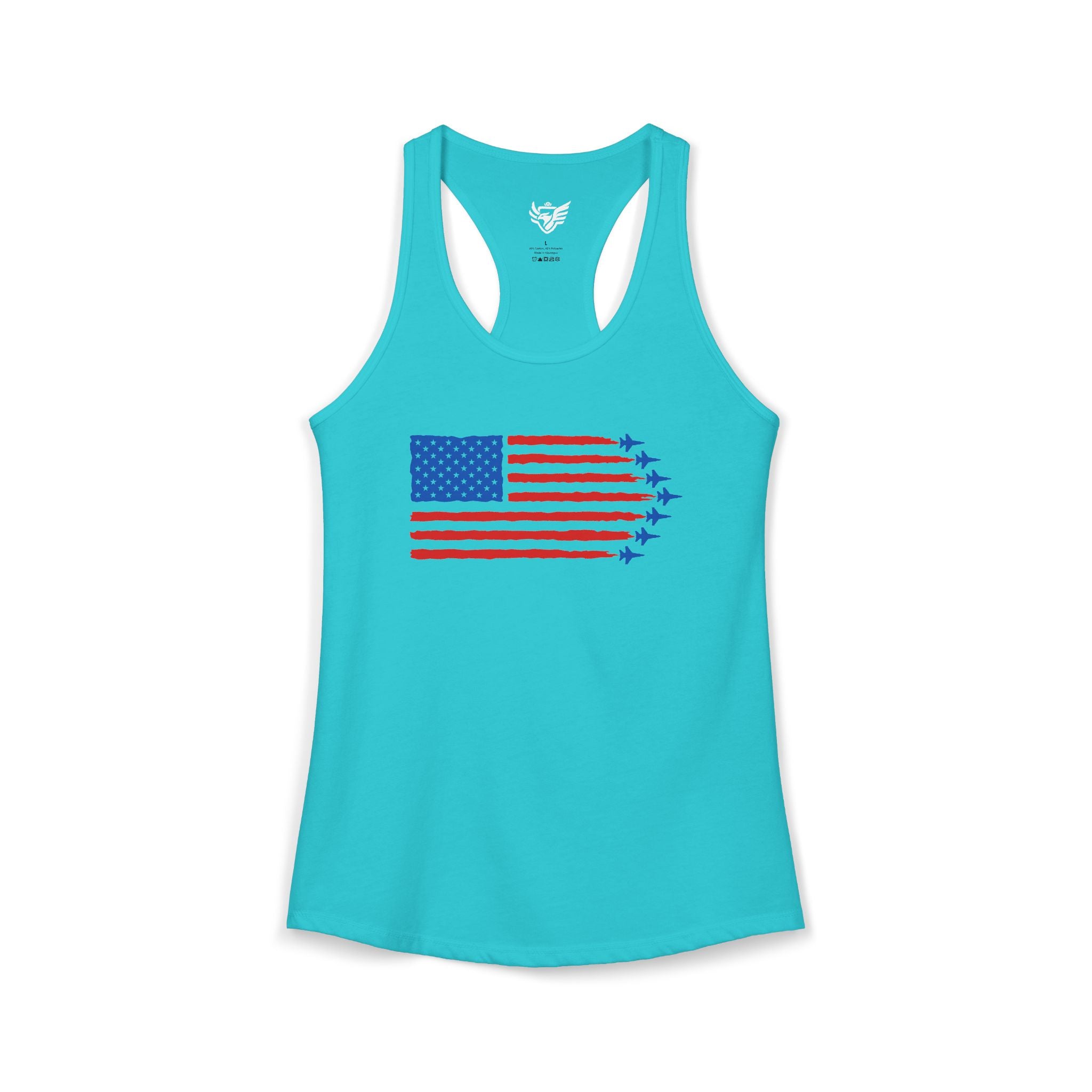 USA Jet Flag Ideal Racerback Tank