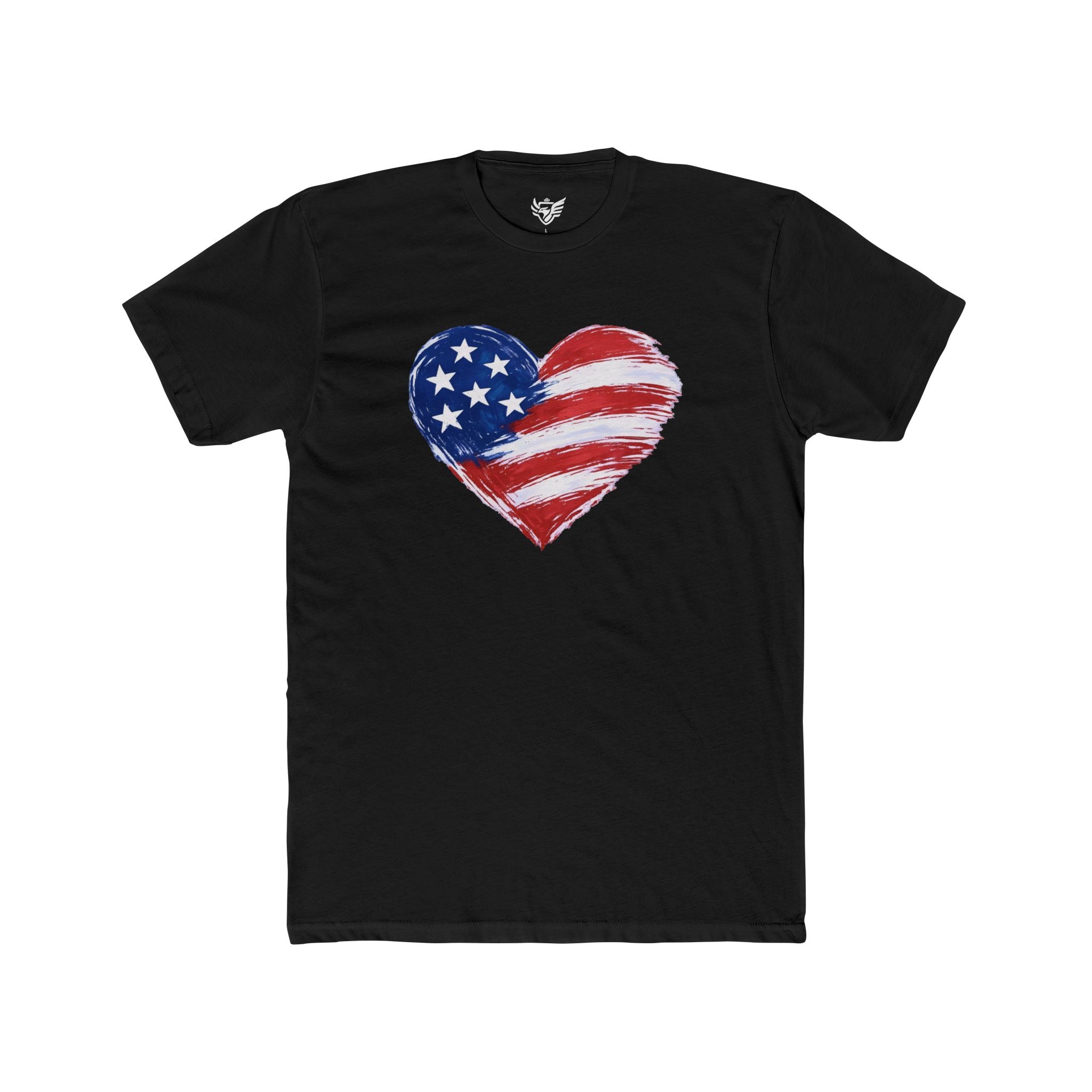 Heart Flag Cotton Crew Tee