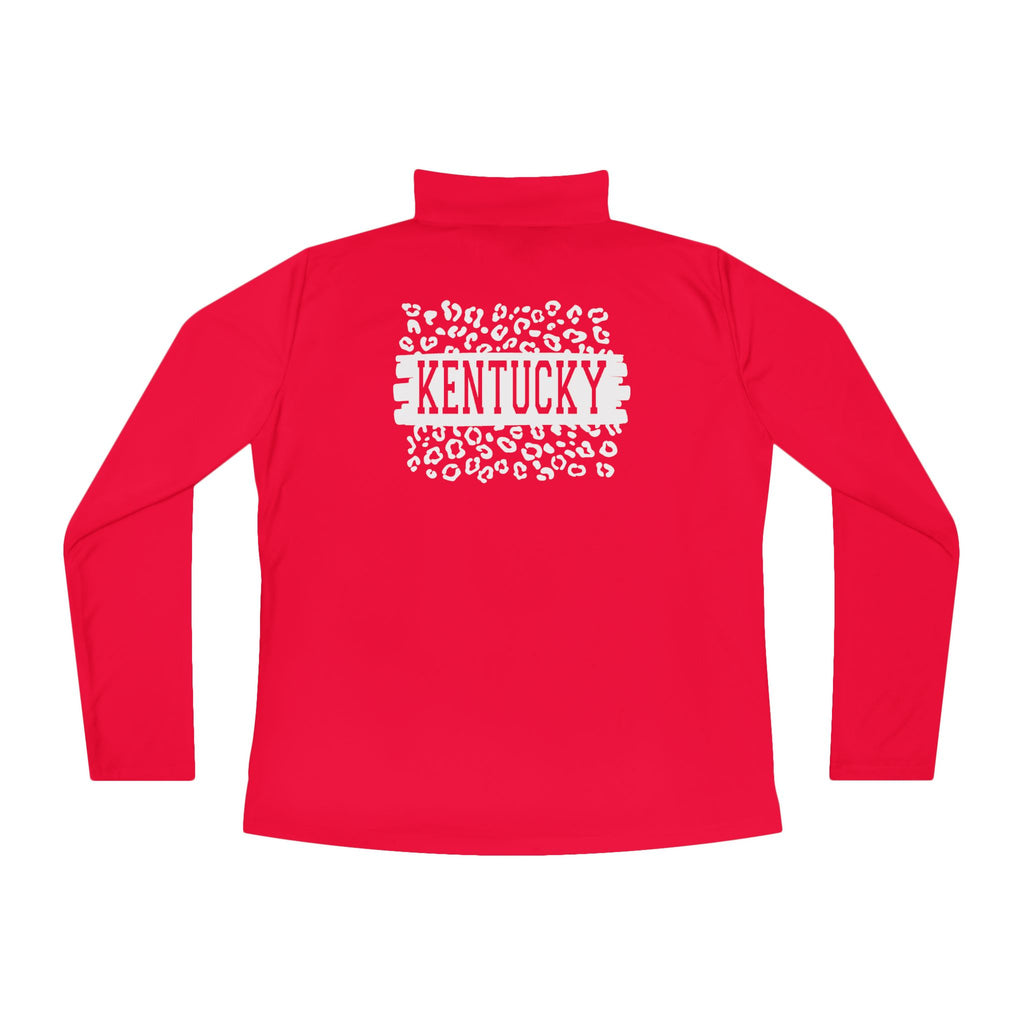 Ladies KY Leopard Quarter-Zip Pullover