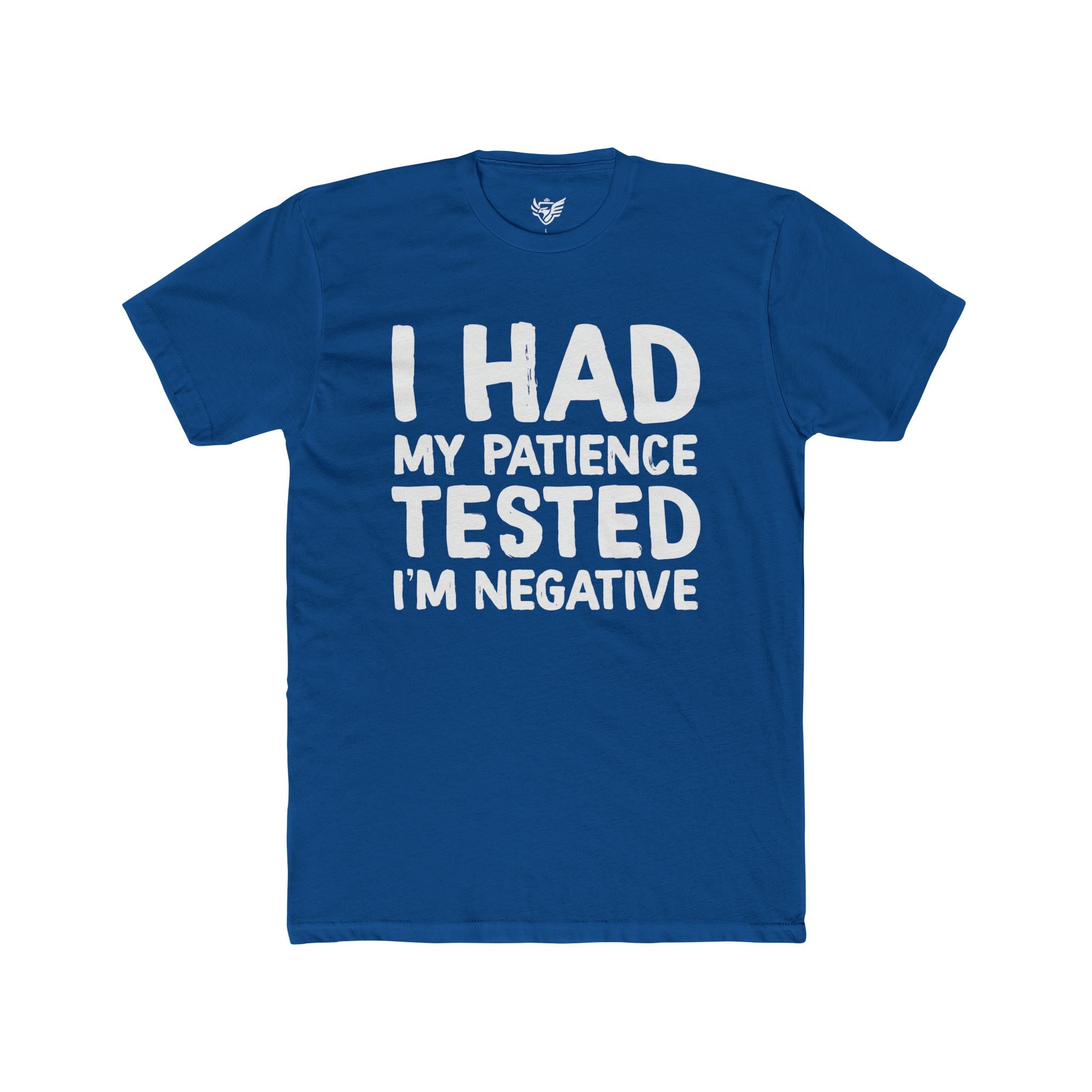 Negative For Patience Cotton Crew Tee