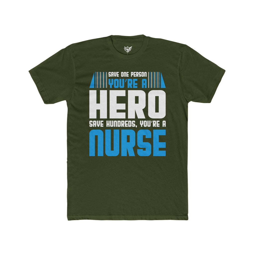 Nurses Are Heroes Cotton Crew Tee