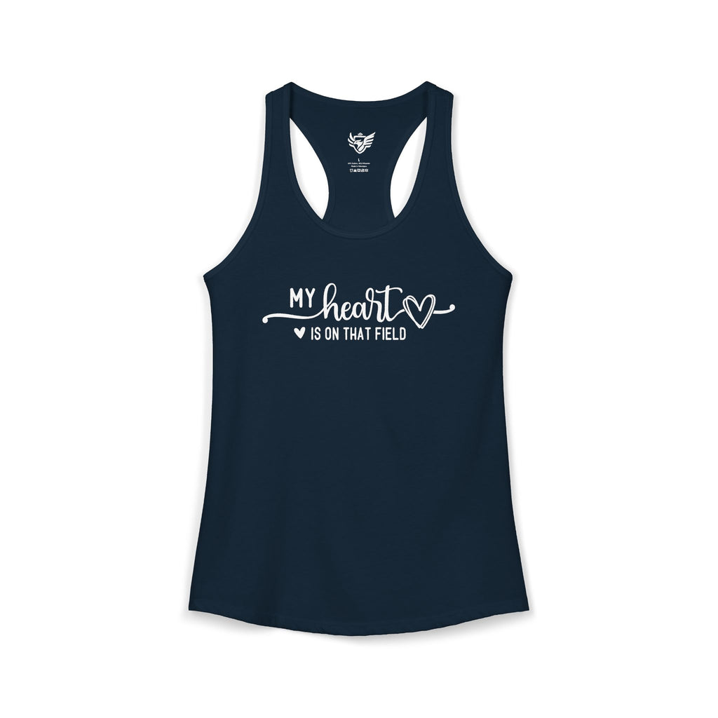 My Heart is on that Field Ideal Racerback Tank