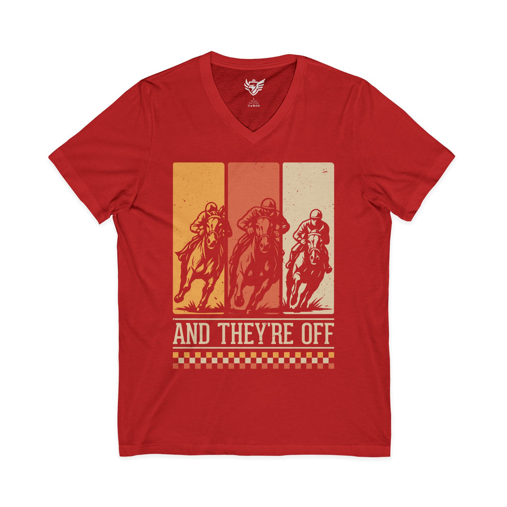 Racing Jersey Short Sleeve V-Neck Tee