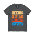 Eat Sleep Mahjong Repeat Jersey Short Sleeve V-Neck Tee