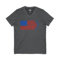 USA Jet Flag Jersey Short Sleeve V-Neck Tee