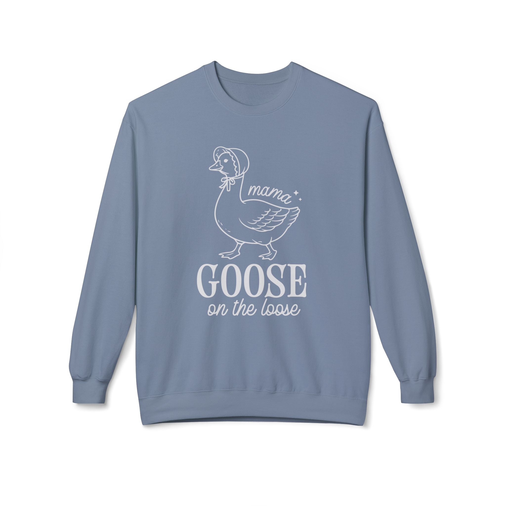 Mama Goose on the Loose Midweight Softstyle Fleece Crewneck Sweatshirt