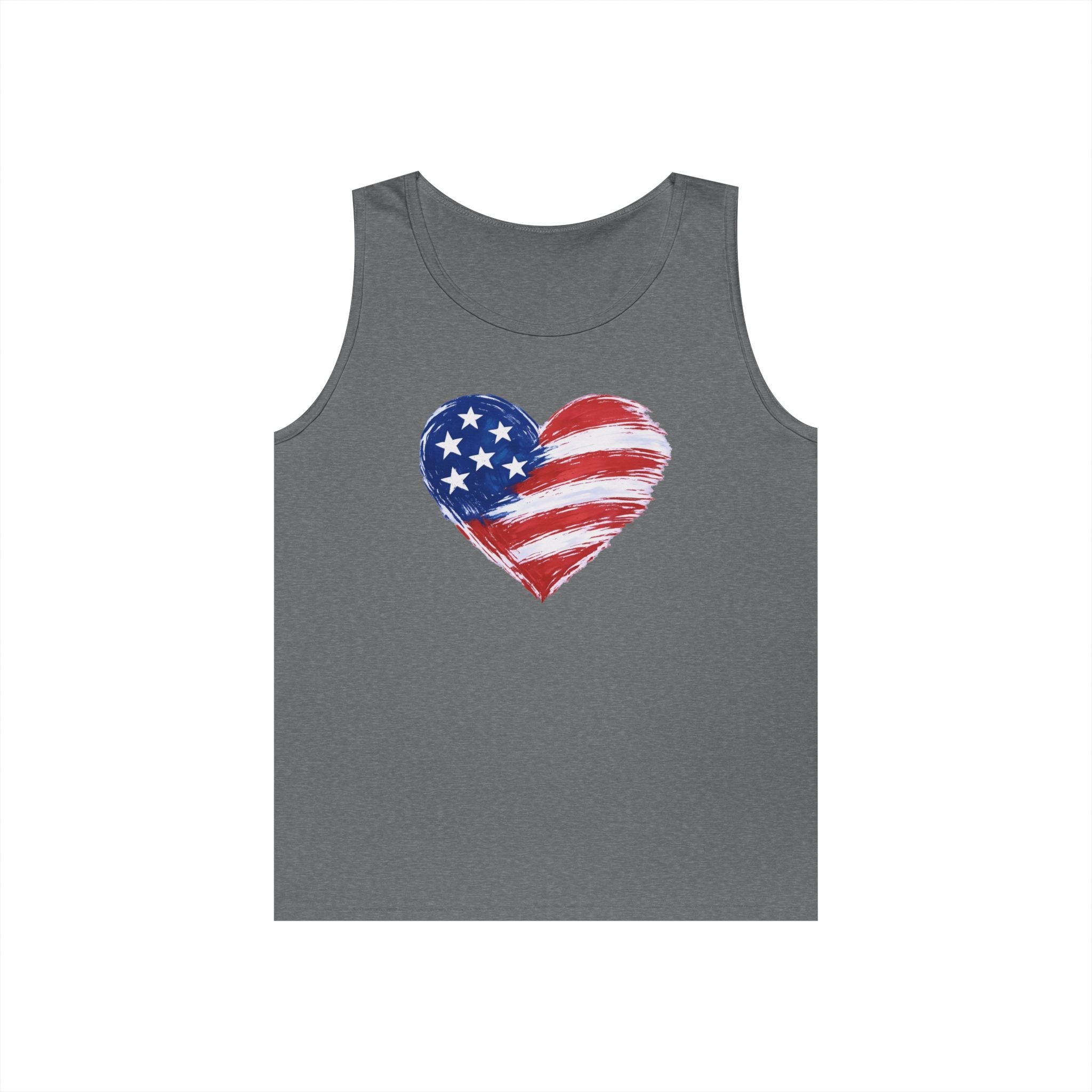 Heart Flag Heavy Cotton Tank Top