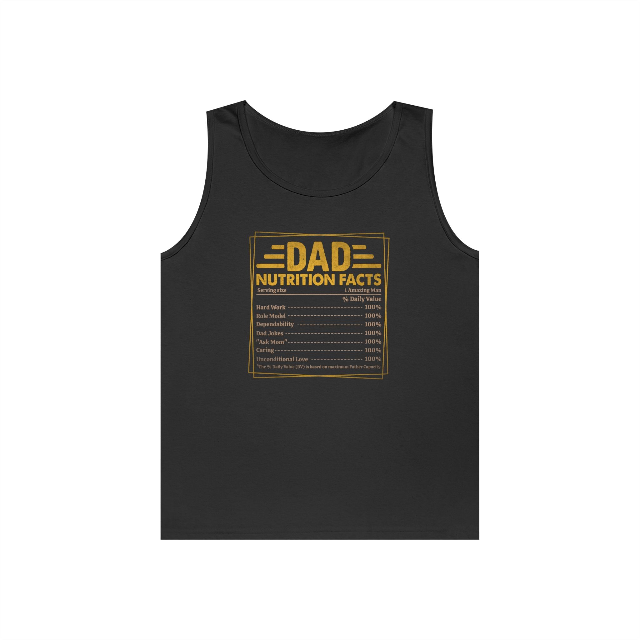 Dad Nutrition Facts Heavy Cotton Tank Top