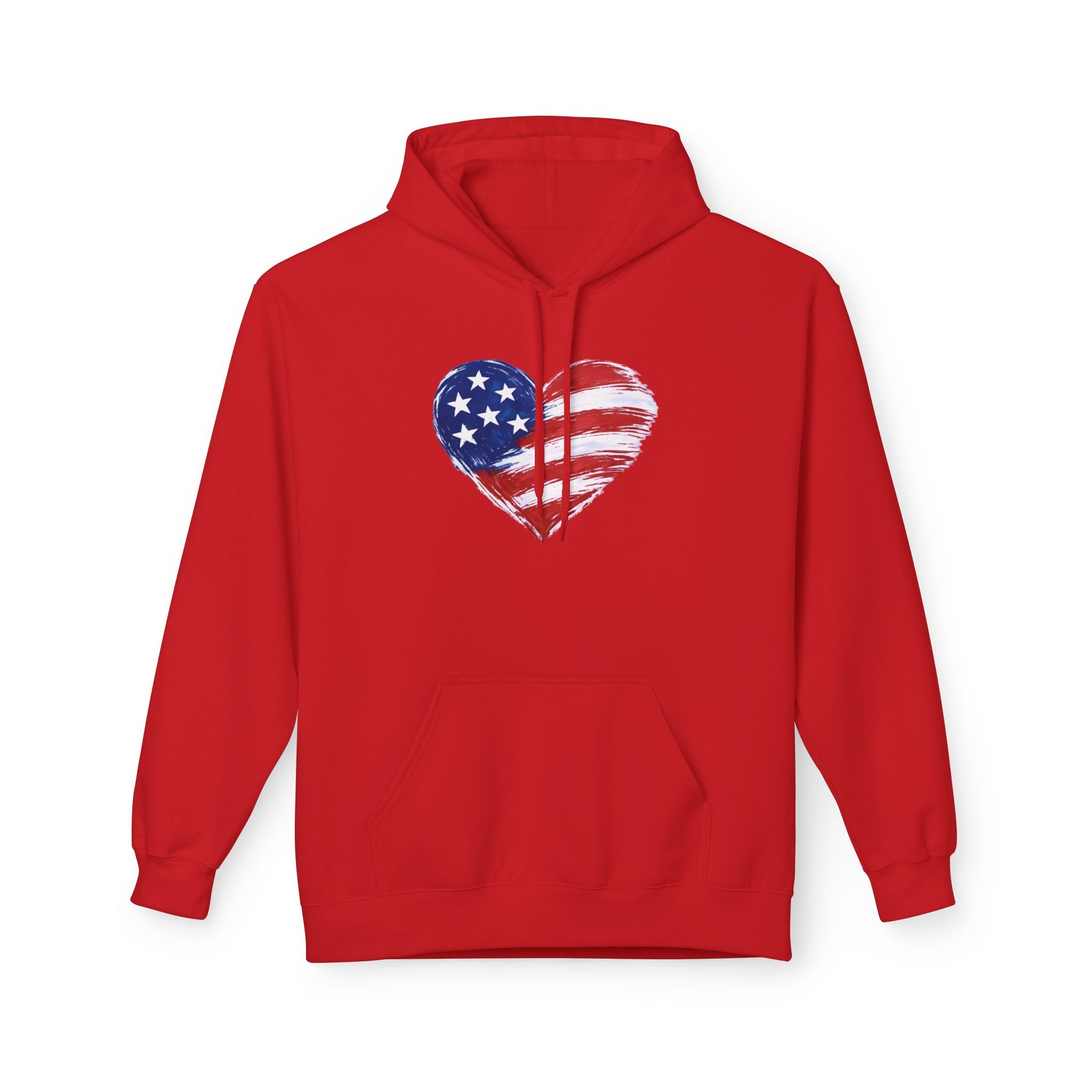 Heart Flag Midweight Softstyle Fleece Hoodie