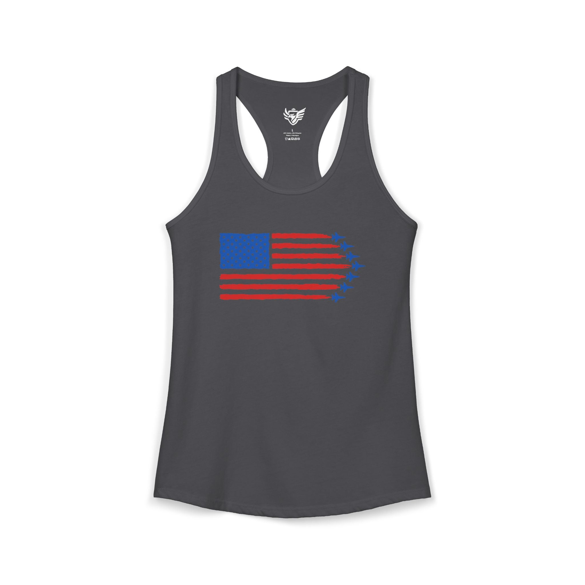 USA Jet Flag Ideal Racerback Tank