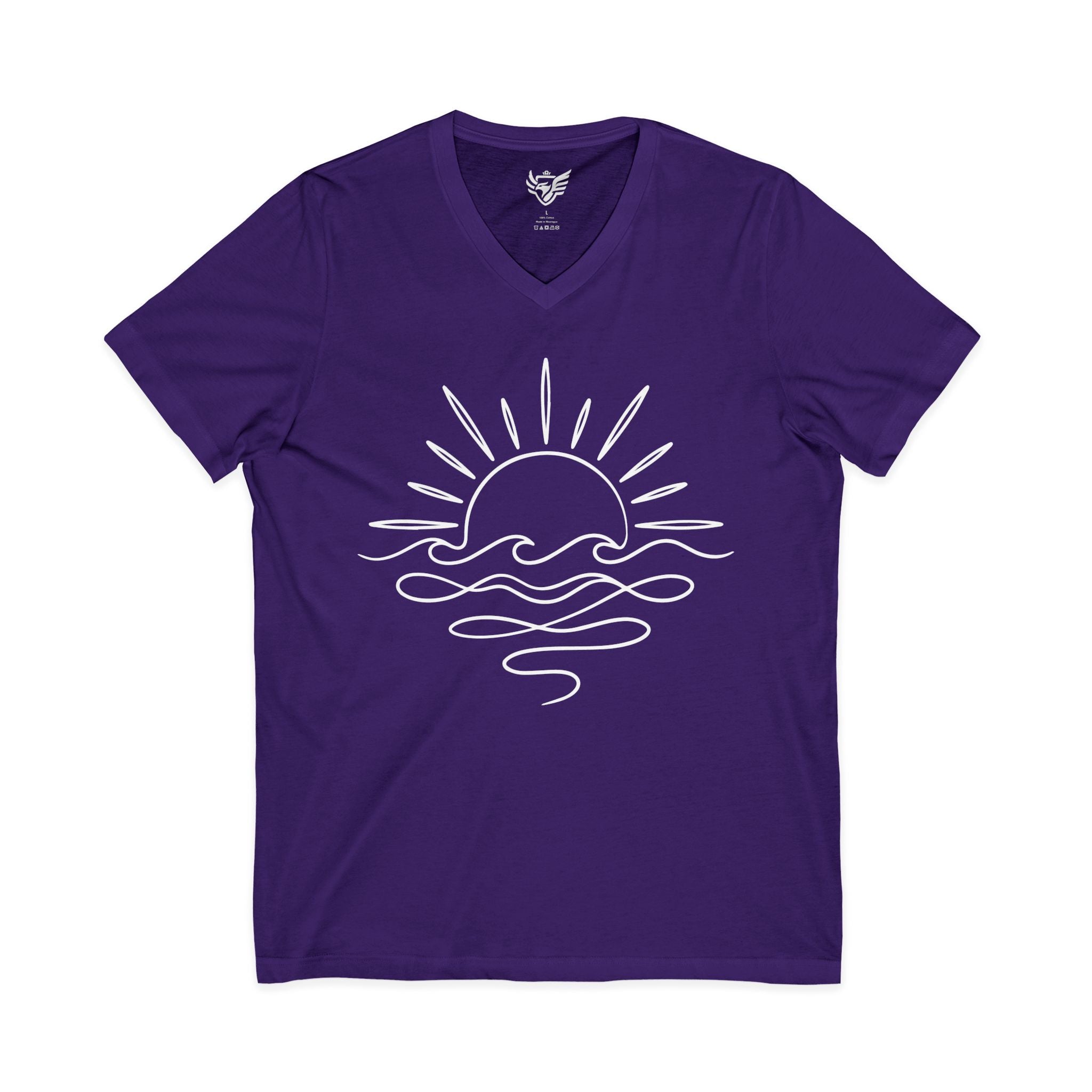 Sunny Sea Jersey Short Sleeve V-Neck Tee