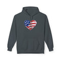Heart Flag Midweight Softstyle Fleece Hoodie