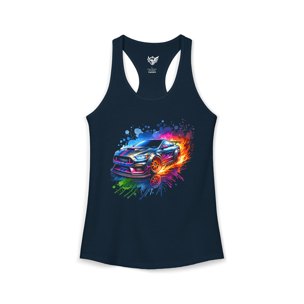 Colorblast Vroom Ideal Racerback Tank