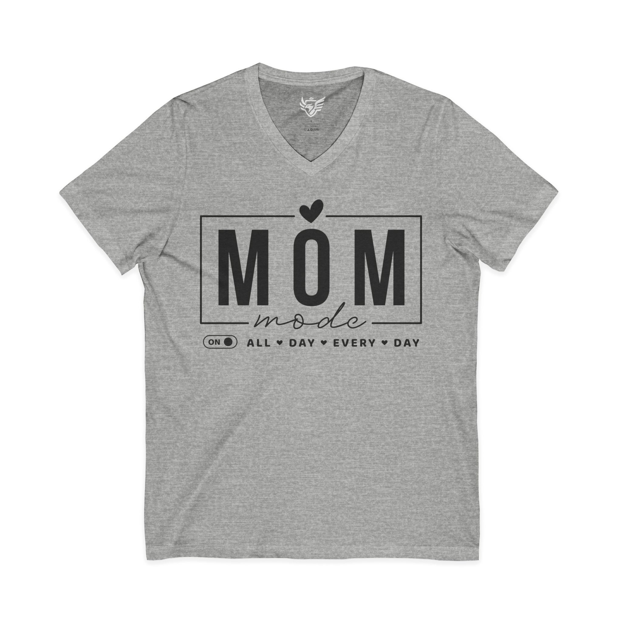Mom Mode Jersey Short Sleeve V-Neck Tee