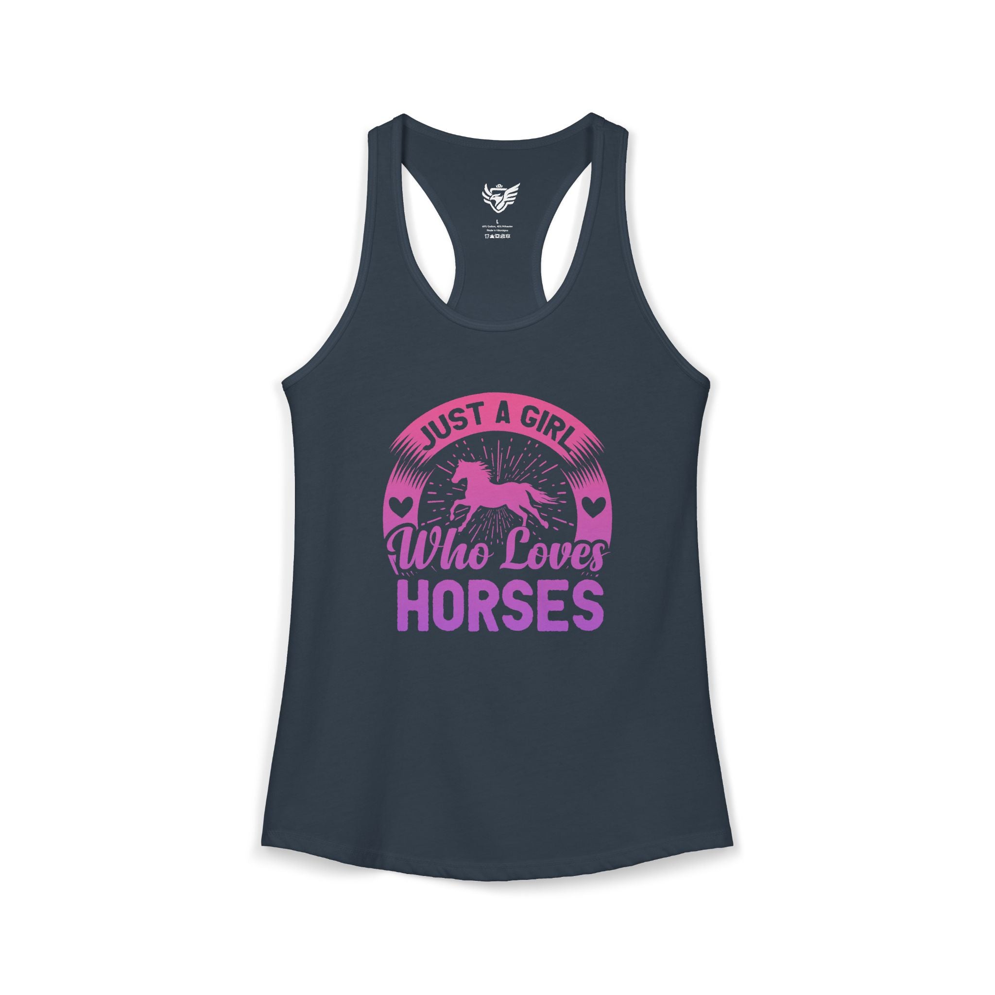 Just a Girl Who Loves Horses Ideal Racerback Tank