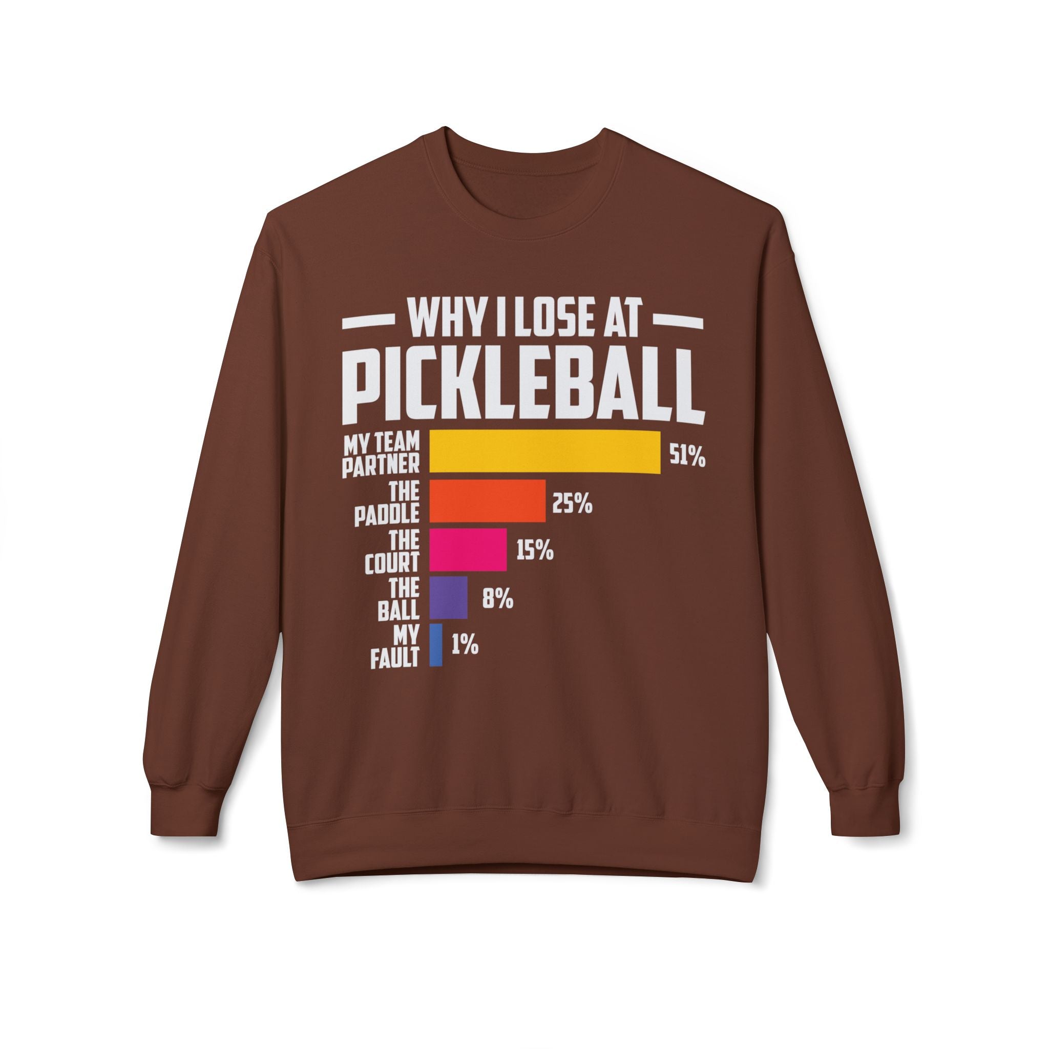 Why I Lose At Pickleball Midweight Softstyle Fleece Crewneck Sweatshirt